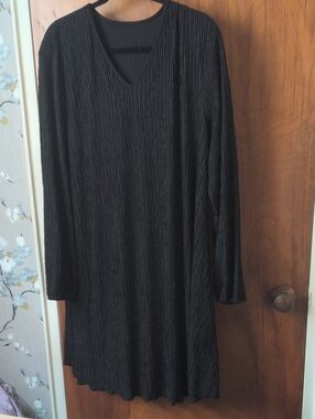 Black V-Neck Long Sleeve Women’s Dress